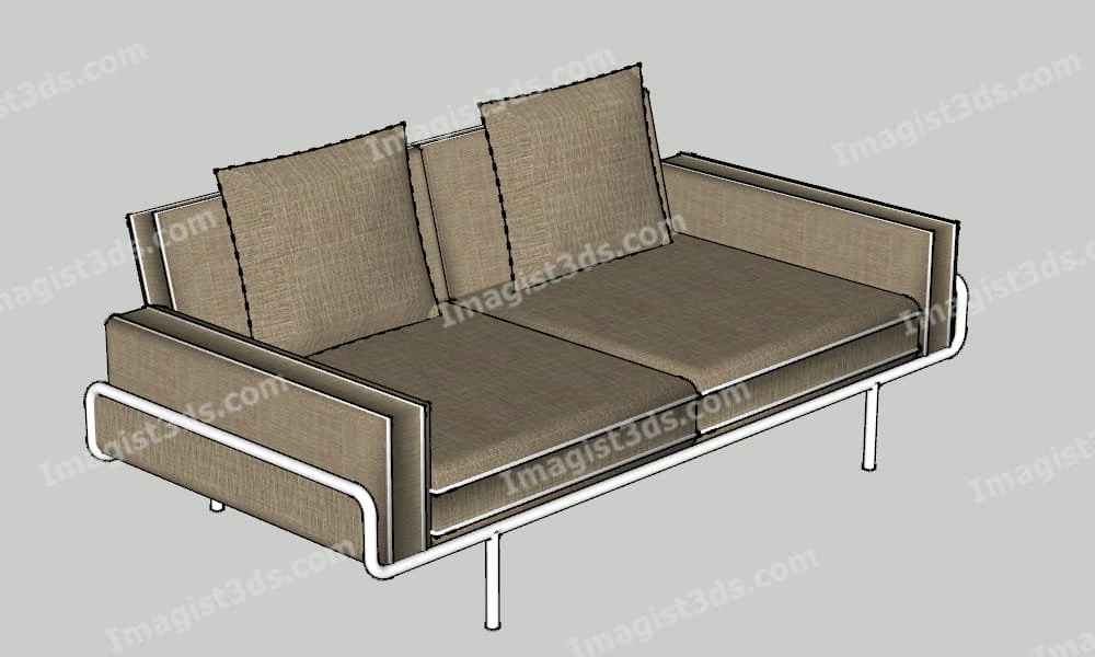 Imagist3ds 030064- Couch 3D Model .c4d .max .obj .3ds .fbx .stl .blend 