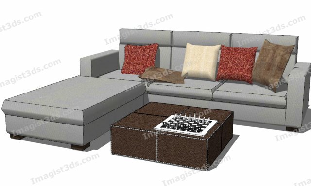 Imagist3ds 030069- Couch Model 3D .c4d .max .obj .3ds .fbx .stl .blend 
