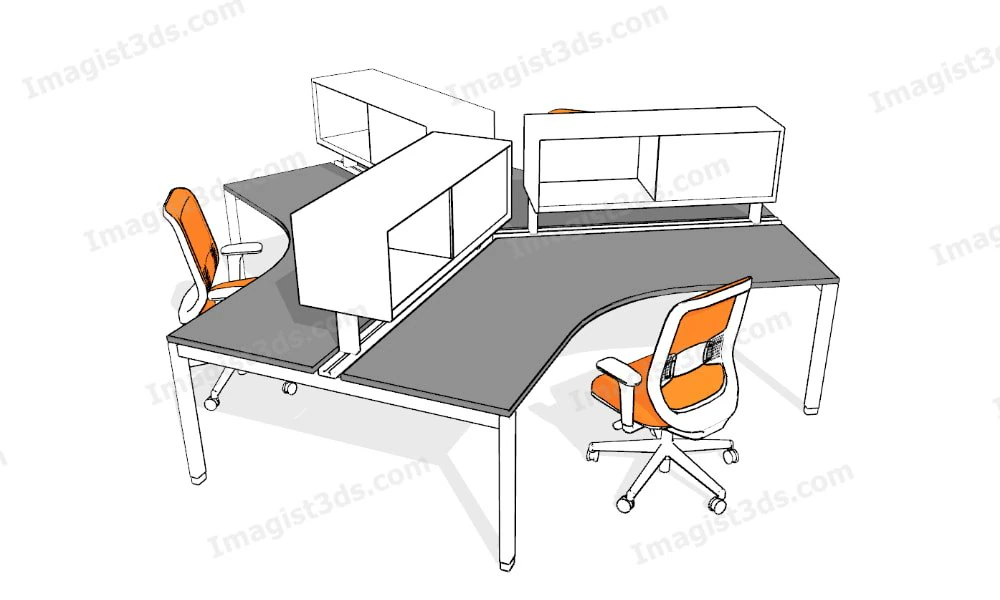 Imagist3ds 061046 - Mobilier de bureau 3D Modèle 3D .c4d .max .obj .3ds .fbx .stl .blend