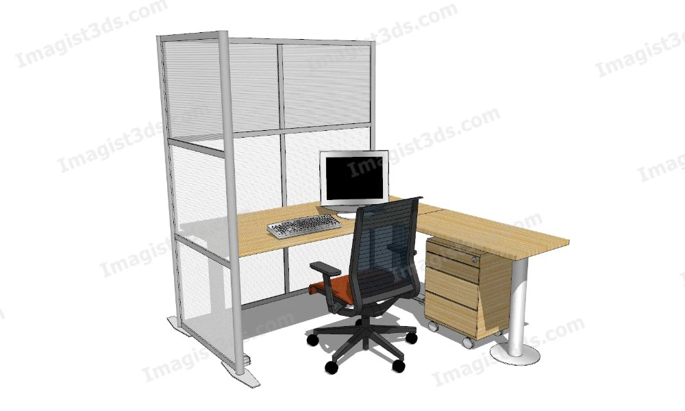 Imagist3ds 061064 - 3D Office Furniture 3D Model .c4d .max .obj .3ds .fbx .stl .blend 
