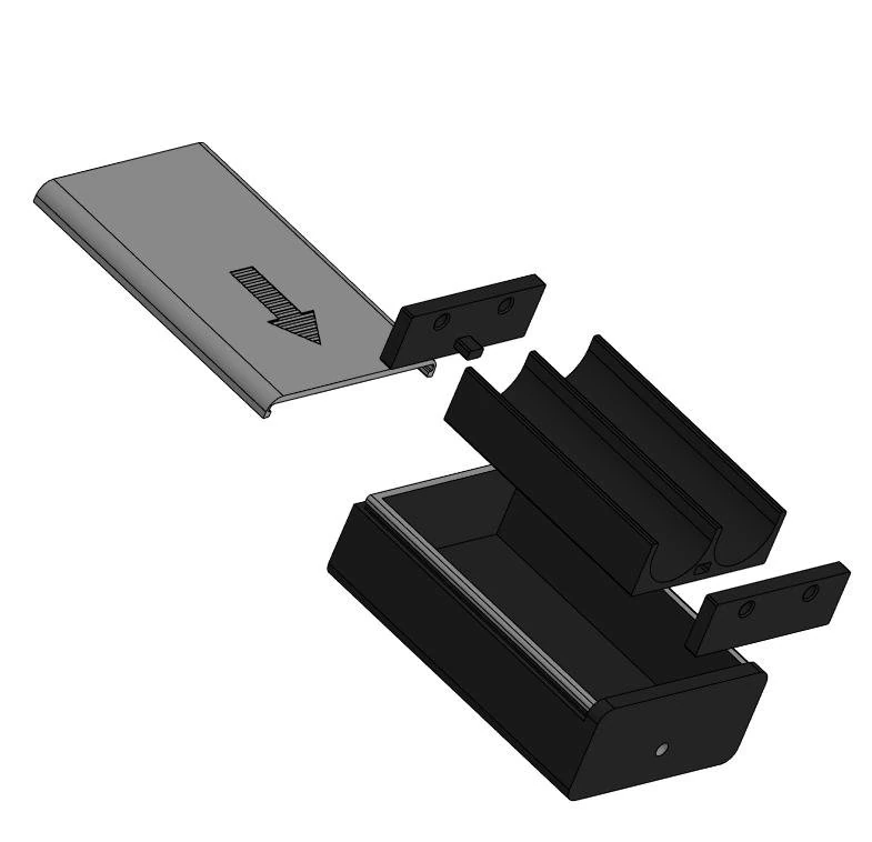 of the 18650 battery case 3D Print Model .c4d .max .obj .3ds .fbx .stl .blend 