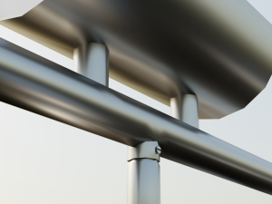 Metalic Ceiling Lamp Indoors Model 3D
