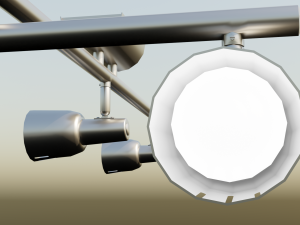 Metalic Ceiling Lamp Indoors Model 3D