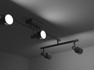 Metalic Ceiling Lamp Indoors Model 3D