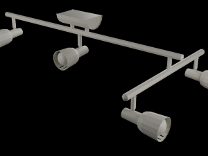 Metalic Ceiling Lamp Indoors Model 3D