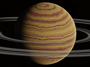 Five diverse planets with procedural map generation 3D Model