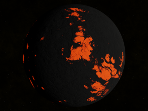 Five diverse planets with procedural map generation 3D Model