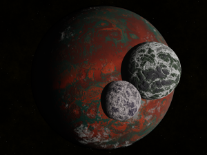 Five diverse planets with procedural map generation 3D Model