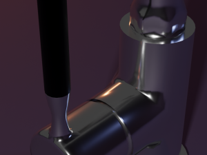 Modern Faucet rigged 3D Model