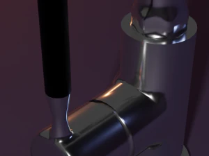 Modern Faucet rigged 3D Model