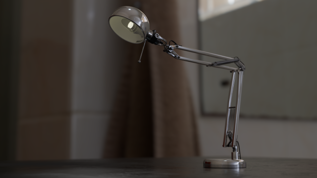 Table lamp with mirror coating Modello 3D .c4d .max .obj .3ds .fbx .stl .blend 