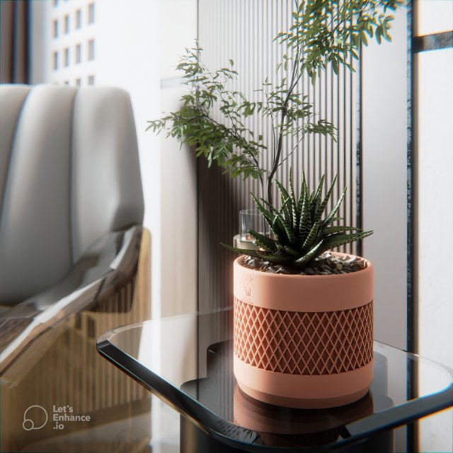 Pot plant aztek Model Cetak 3D .c4d .max .obj .3ds .fbx .stl .blend