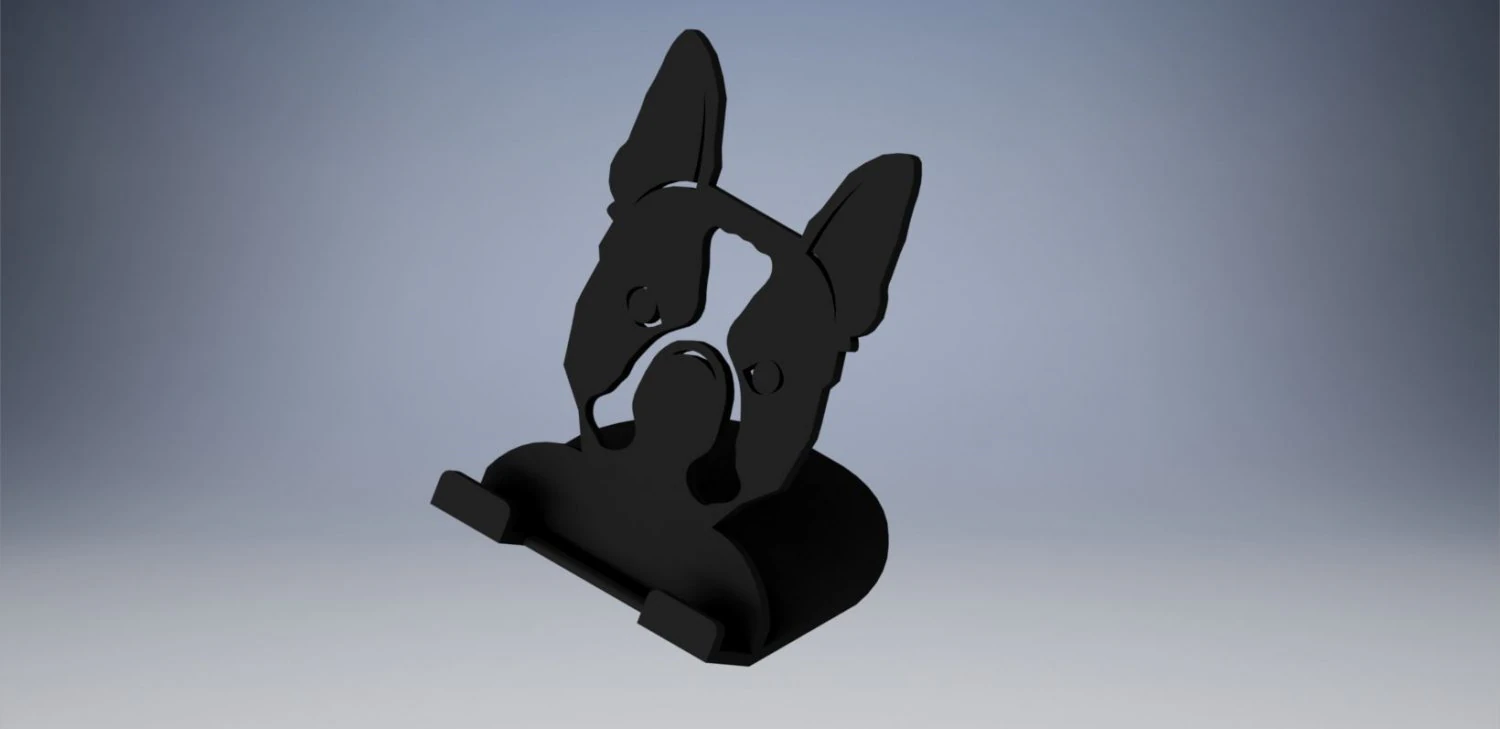 Dog holder phone 3D Print Model .c4d .max .obj .3ds .fbx .stl .blend 