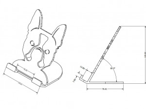 Dog holder phone 3D Print Model
