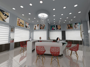Optical Shop Decoration Design 3D Model