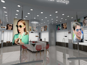 Optical Shop Decoration Design 3D Model