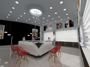 Optical Shop Decoration Design 3D Model