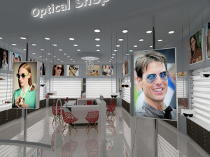 Optical Shop Decoration Design 3D Model