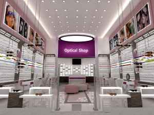 Optical Shop Decoration Design 3D Model