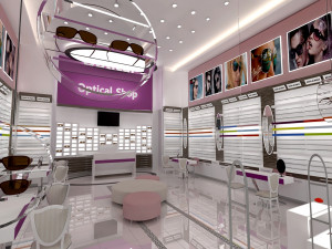 Optical Shop Decoration Design 3D Model