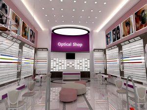 Optical Shop Decoration Design 3D Model