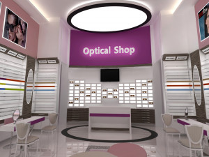 Optical Shop Decoration Design 3D Model
