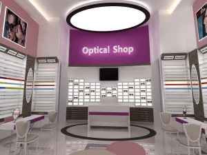 Optical Shop Decoration Design 3D Model