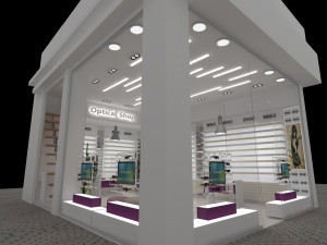 Optical Shop Decoration Design 3D Model