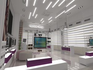 Optical Shop Decoration Design 3D Model