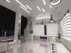 Optical Shop Decoration Design 3D Model