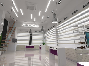 Optical Shop Decoration Design 3D Model
