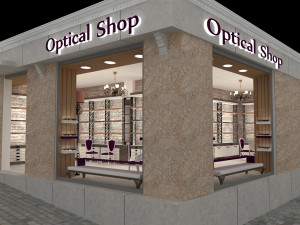 Optical Shop Decoration Design 3D Model