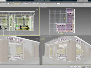 Optical Shop Decoration Design 3D Model