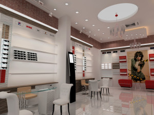 Optical Shop Decoration Design 3D Model