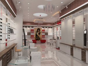Optical Shop Decoration Design 3D Model