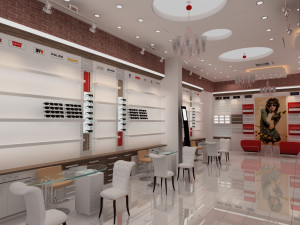 Optical Shop Decoration Design 3D Model
