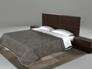 Minimalistisches Bettset 3D Modell