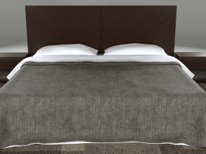 Minimalist Bed Set 3D 모델