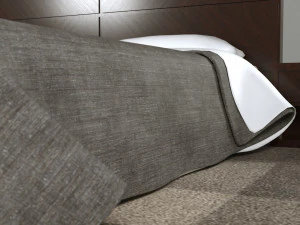 Minimalist Bed Set 3D Model