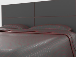 Minimalist Bed Set 3D 모델