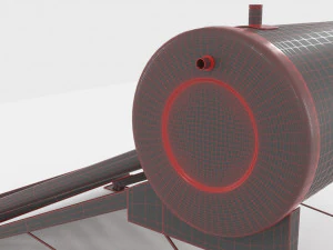 Solar Water Heater 3D Model