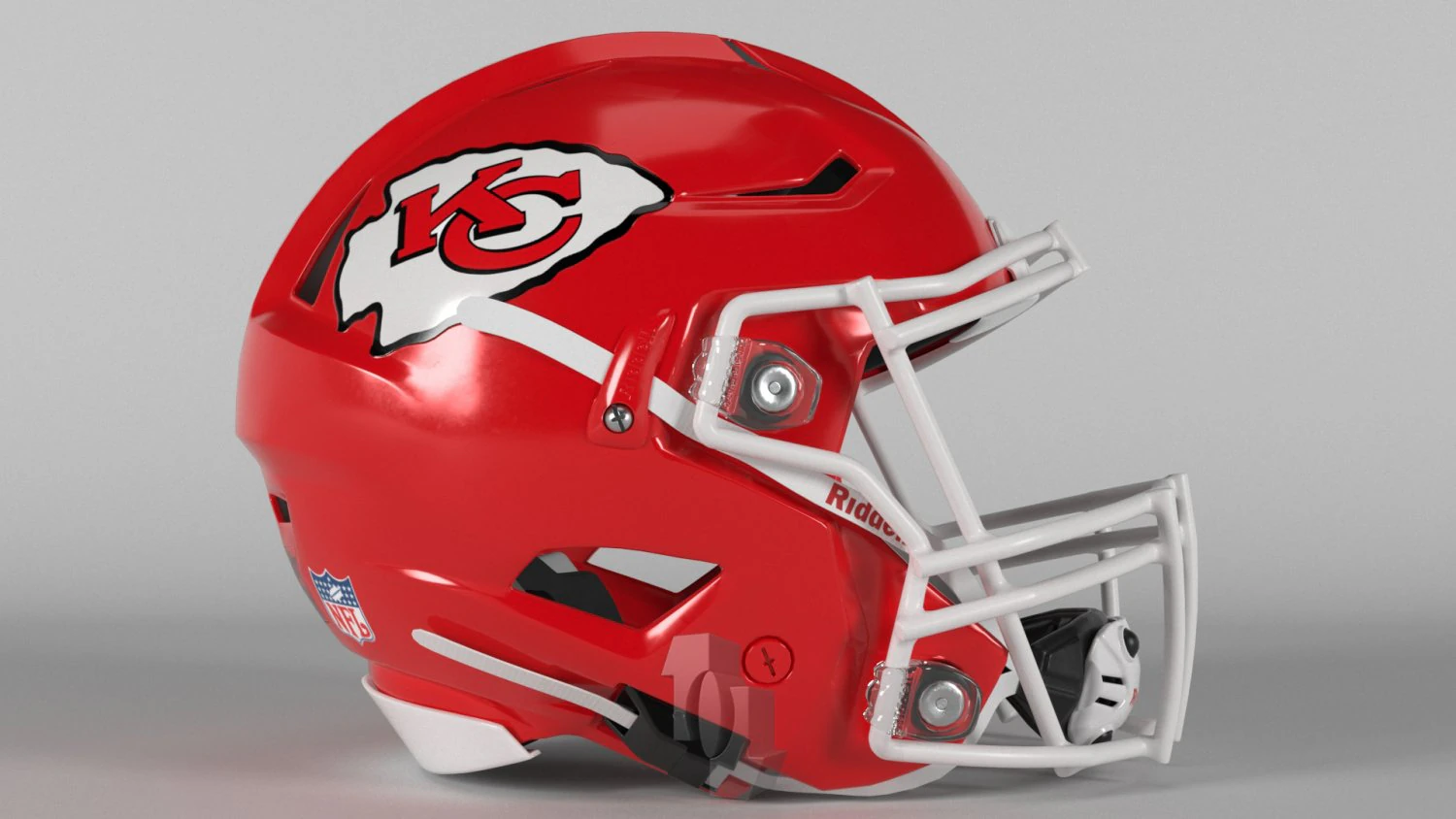 CHIEFS KANSAS CITY Helmet Football AFC East 3D Model .c4d .max .obj .3ds .fbx .stl .blend 