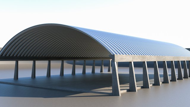 Arch Roof Modello 3D .c4d .max .obj .3ds .fbx .stl .blend 