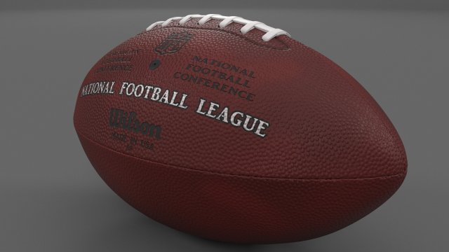NFL football The Duke 100 Modello 3D .c4d .max .obj .3ds .fbx .stl .blend 
