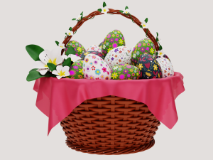 Easter Eggs Basket Modelo 3D