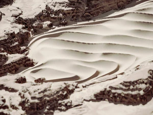 Layered Desert Sand Dunes and Rocks Terrain 3D Model