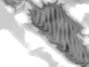 Layered Desert Sand Dunes and Rocks Terrain Model 3D