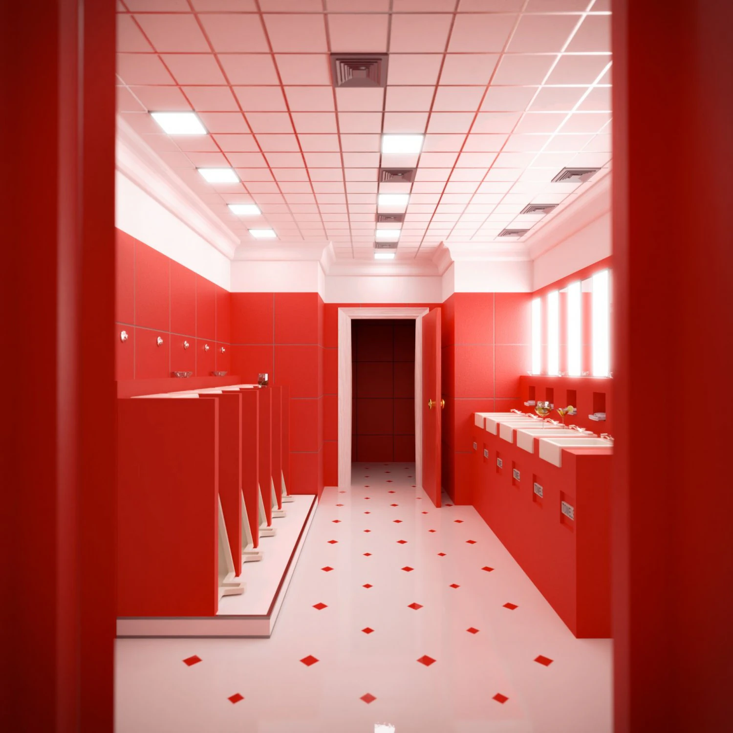 The Shining 1980 - Overlook Hotel - The Red Bathroom 3D Model .c4d .max .obj .3ds .fbx .stl .blend