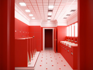The Shining 1980 - Overlook Hotel - The Red Bathroom 3D Model