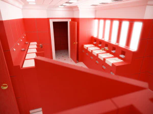 The Shining 1980 - Overlook Hotel - The Red Bathroom 3D Model